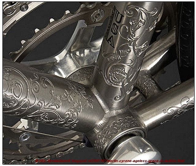Fully engraved titanium frame: Merlin's Cyrene road bike